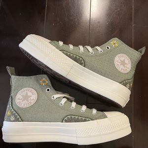 Women’s Chuck Taylor All Star Lift Platform High 'Autumn Embroidery Light Field